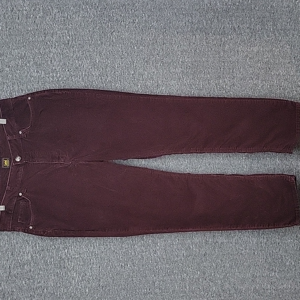 Lee Maroon/Purple Corduroy Pants Straight Womens Size 14M